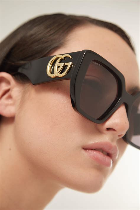 black oversized gucci glasses|gucci oversized sunglasses 2020.